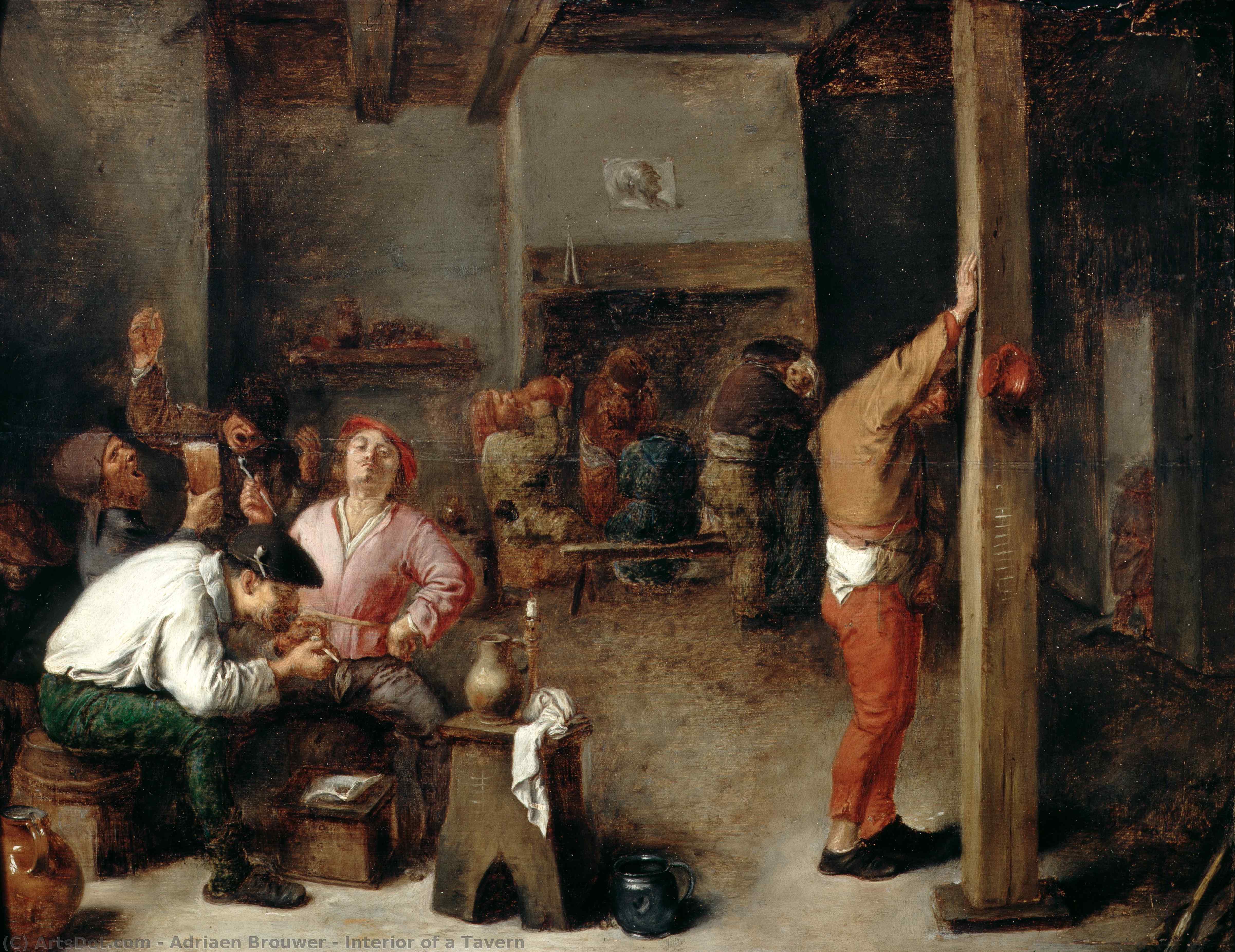 Interior Of A Tavern — Adriaen Brouwer