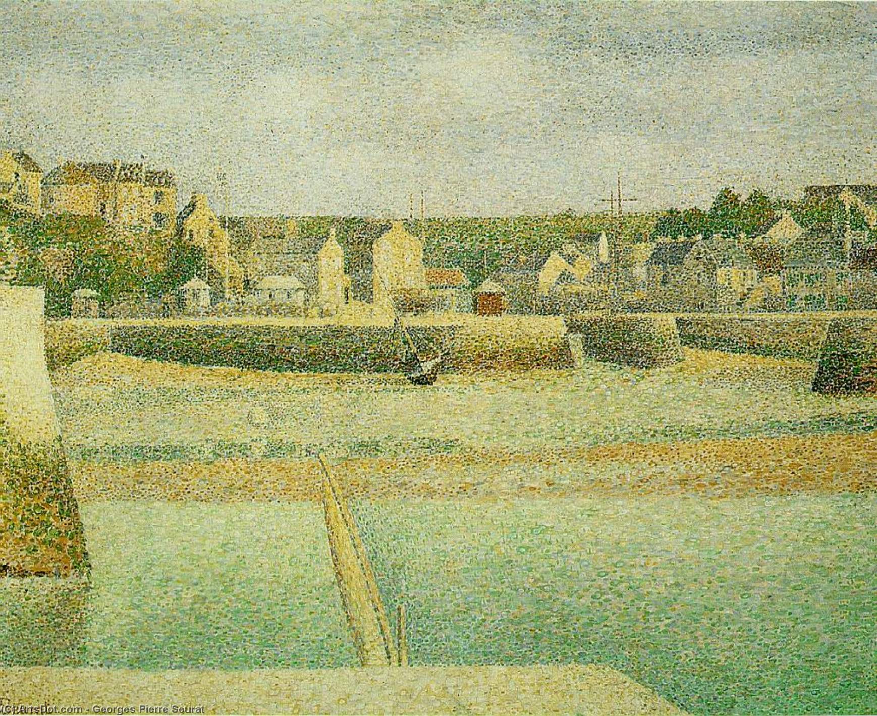 Port En Bessin- The Outer Harbor At Low Tide — Georges Seurat