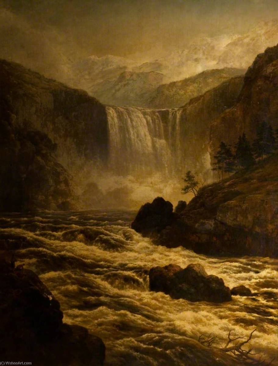 The Yellowstone Falls, Wyoming, Usa — Edmund Marriner Gill