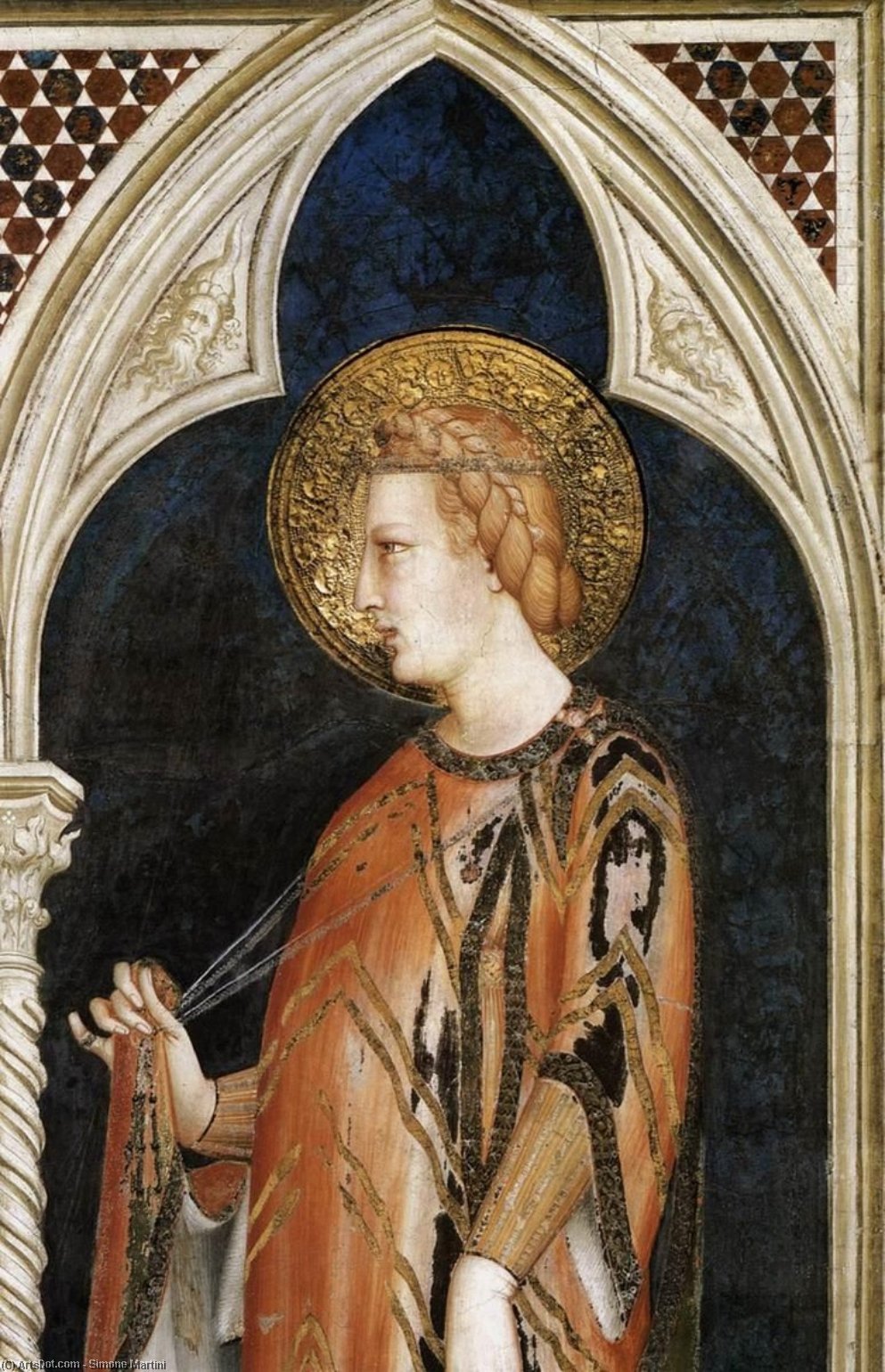 St Elizabeth Of Hungary (detail) — Simone Martini
