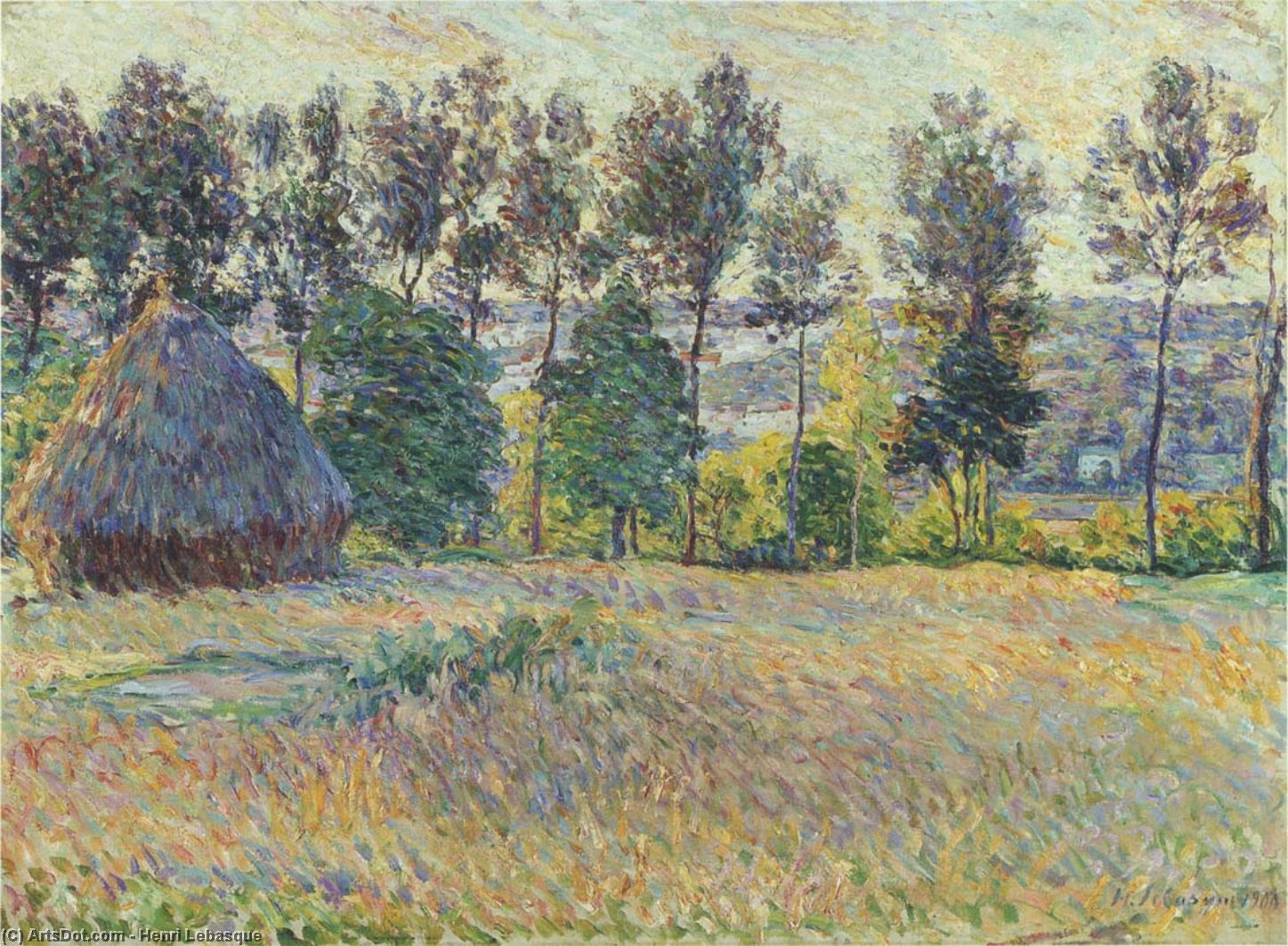 Landscape With Haystack — Henri Lebasque