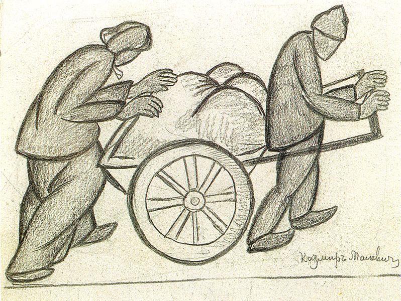 Two And A Pushcart — Kazimir Malevich