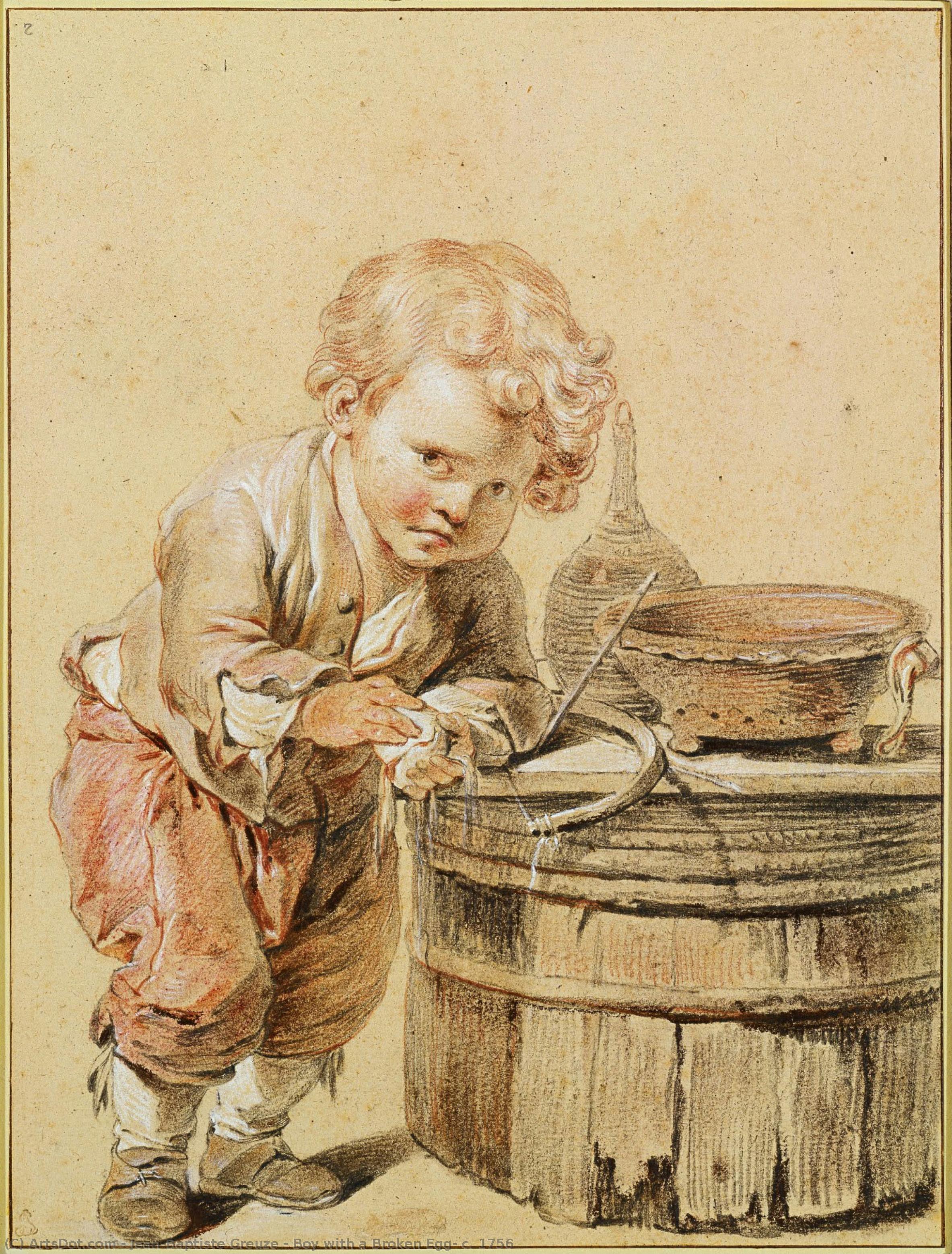Boy With A Broken Egg, C. 1756 — Jean-baptiste Greuze