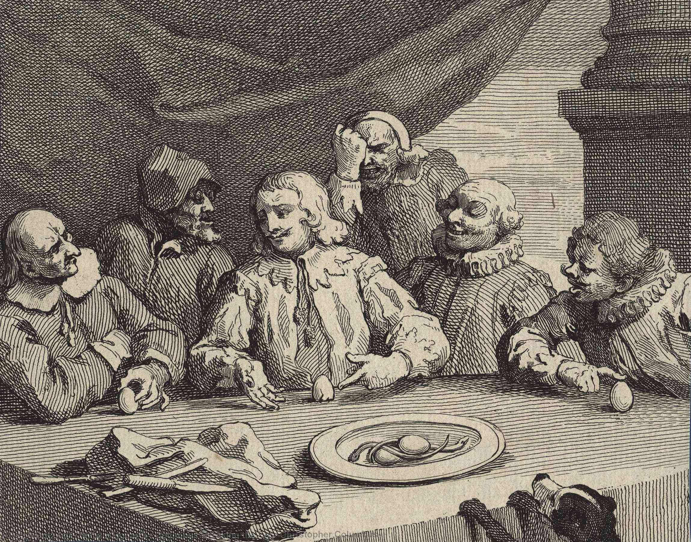 Columbus Breaking The Egg (christopher Columbus) — William Hogarth