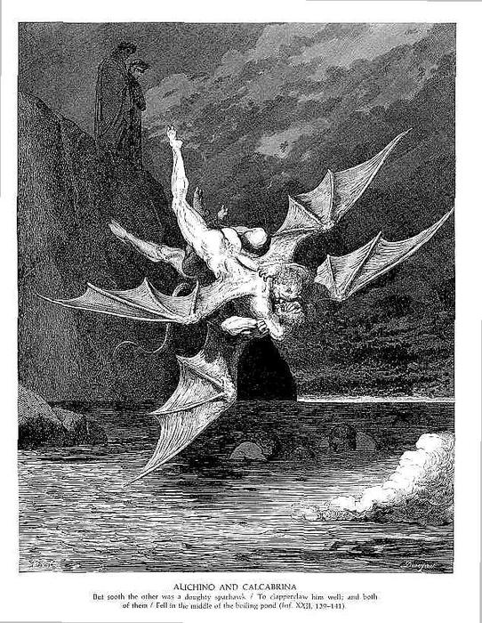 Alichino ^ Calcabrina — Paul Gustave Doré