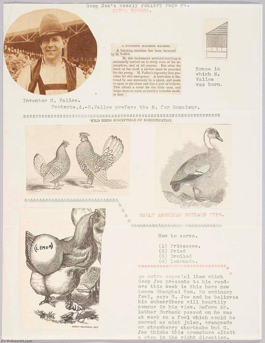 Goop Joe's Weekly Poultry Page. 4. Extra Number — Joseph Cornell