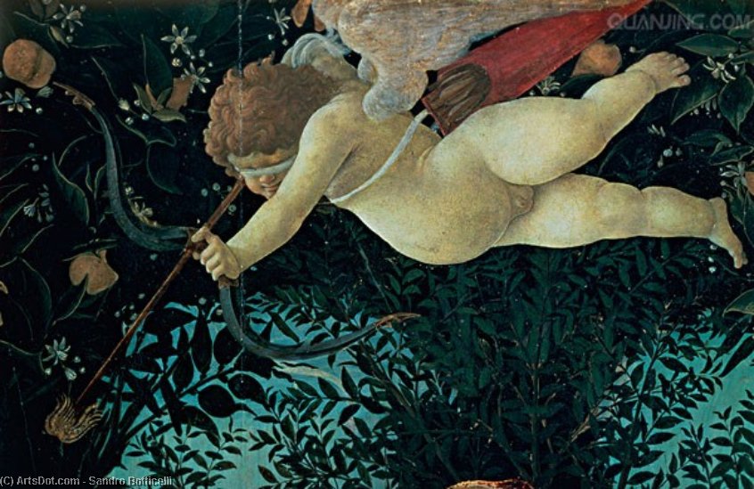 Detail Of Cupid, From The Primavera — Sandro Botticelli