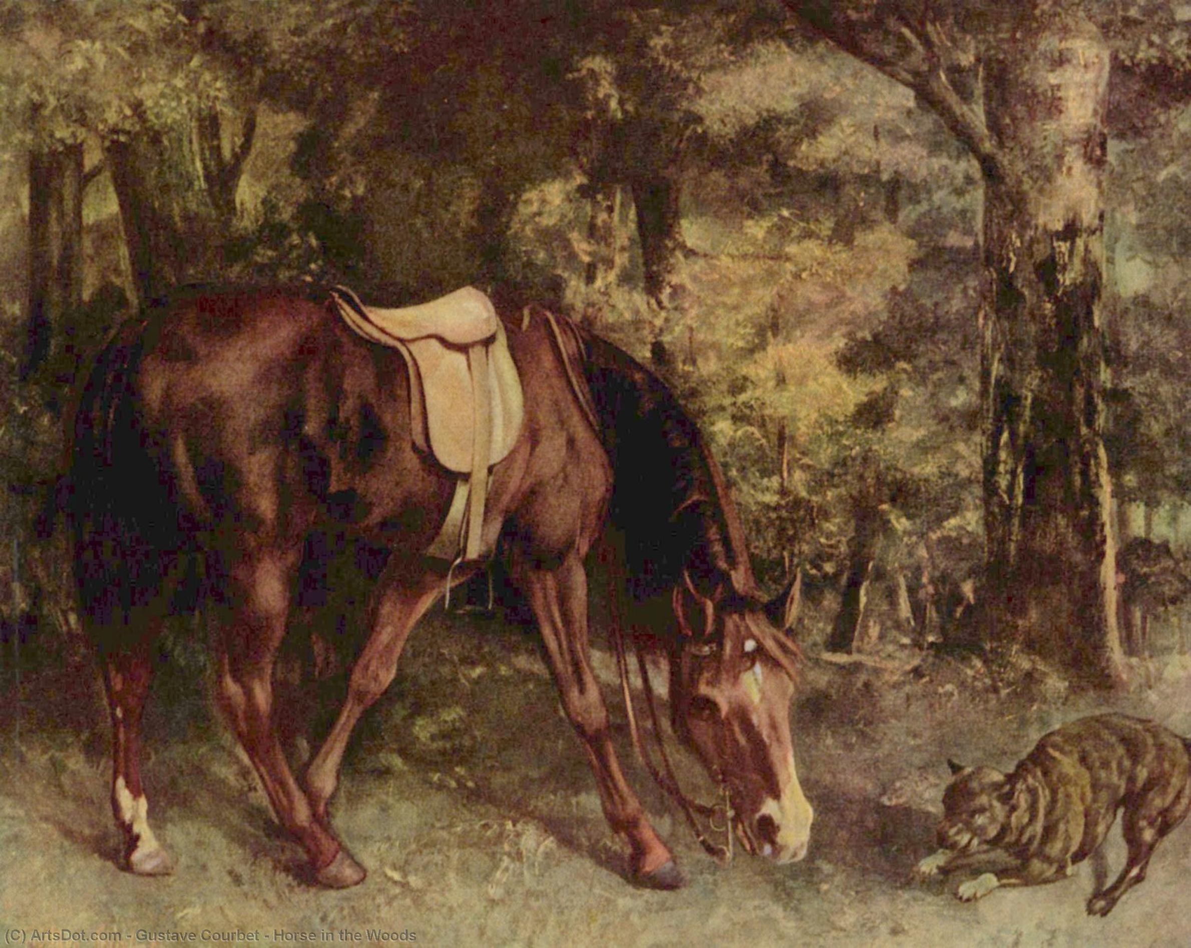 Horse In The Woods — Gustave Courbet
