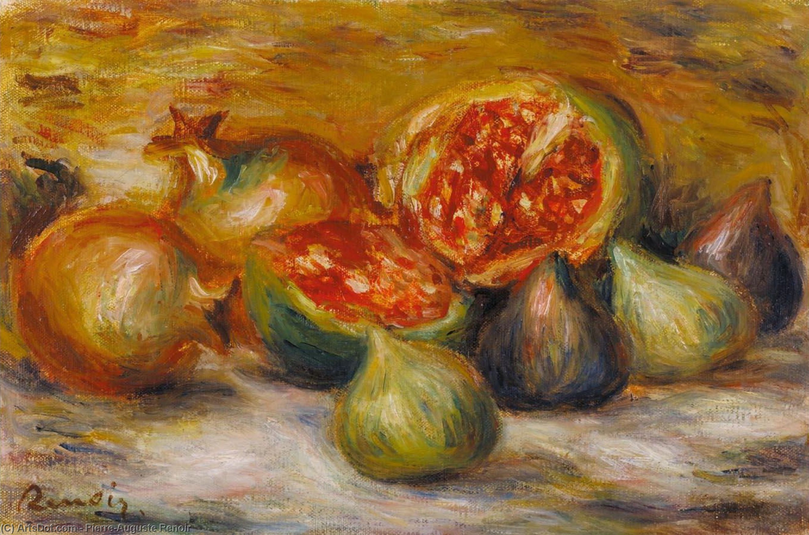 Still Life With Figs — Pierre-auguste Renoir