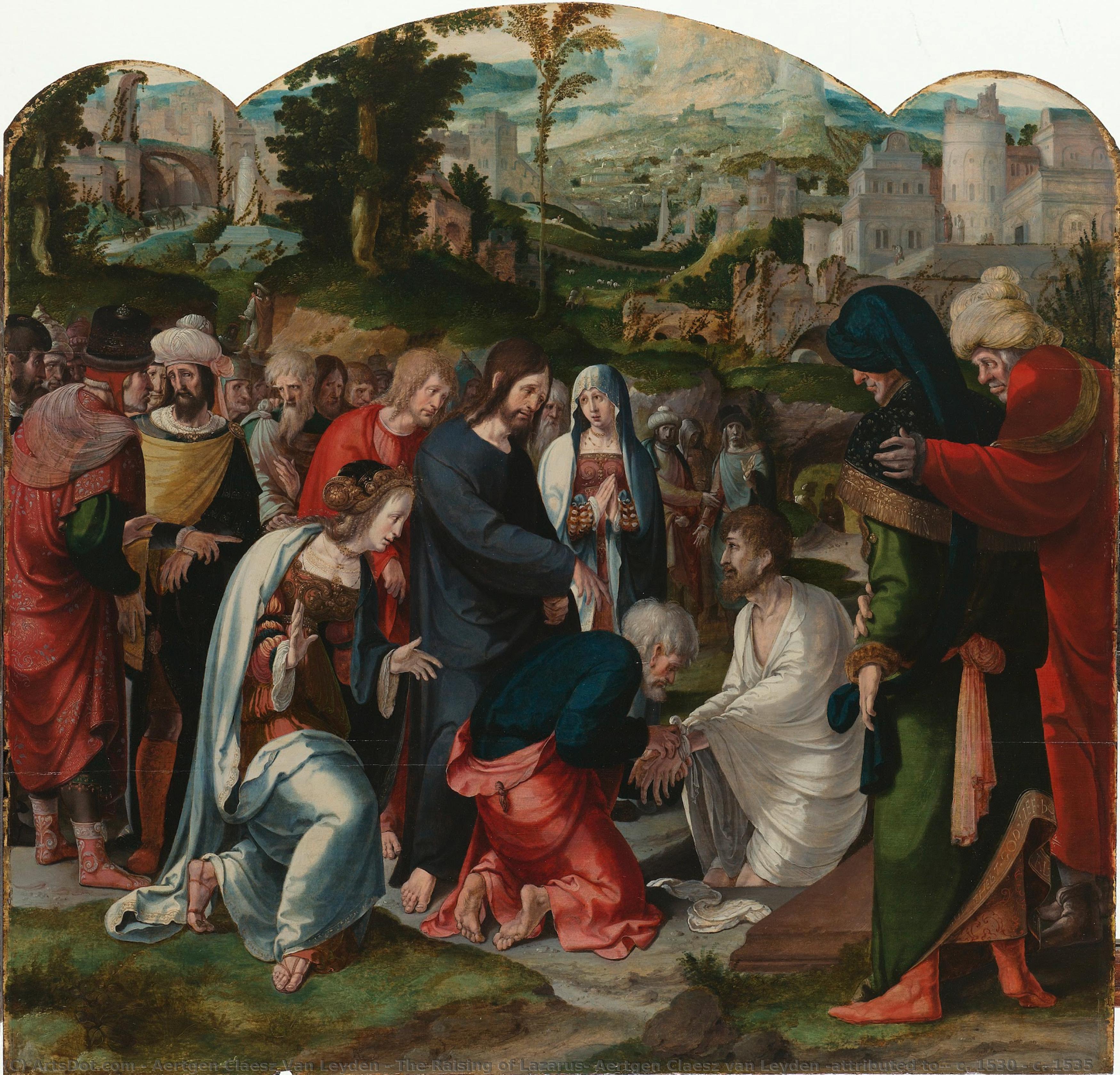 The Raising Of Lazarus, Aertgen Claesz Van Leyden (attributed To), C. 1530 - C. 1535 — Aertgen Claesz Van Leyden