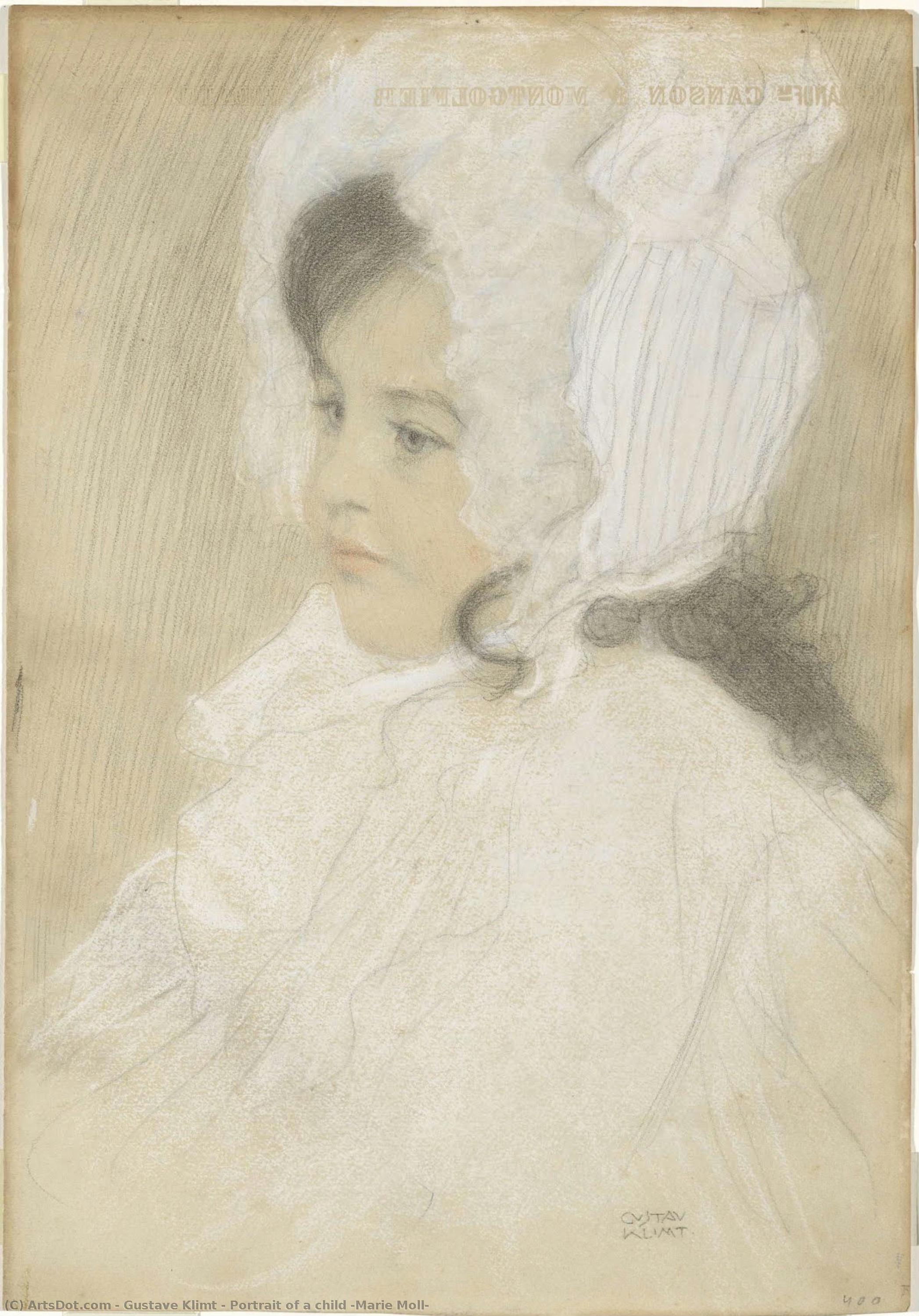 Portrait Of A Child (marie Moll) — Gustav Klimt