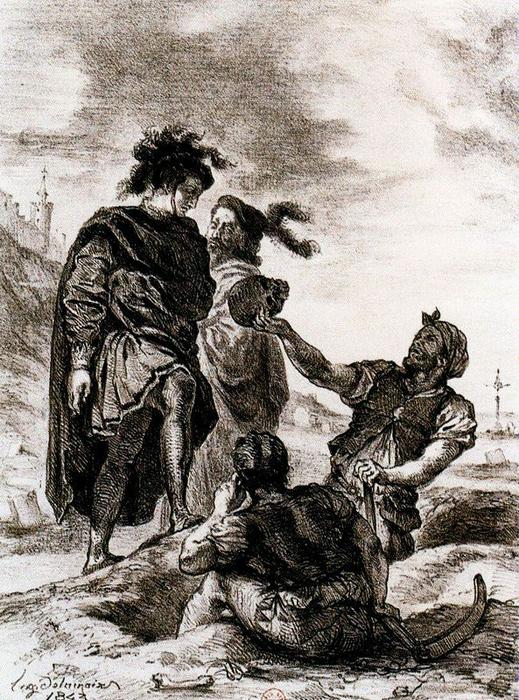 Hamlet Y Horacio En El Cementerio 1 — Eugène Delacroix