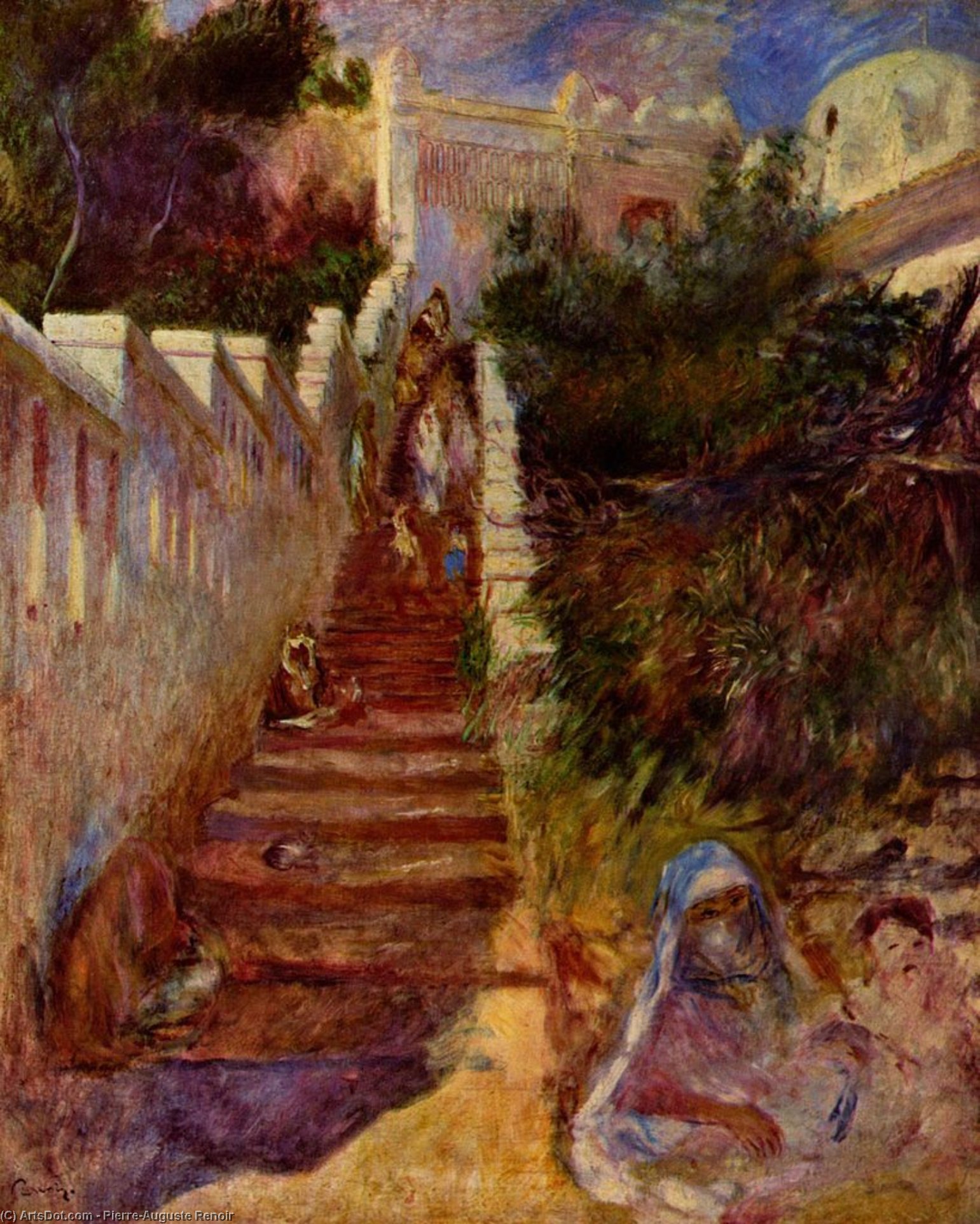 Steps In Algiers — Pierre-auguste Renoir