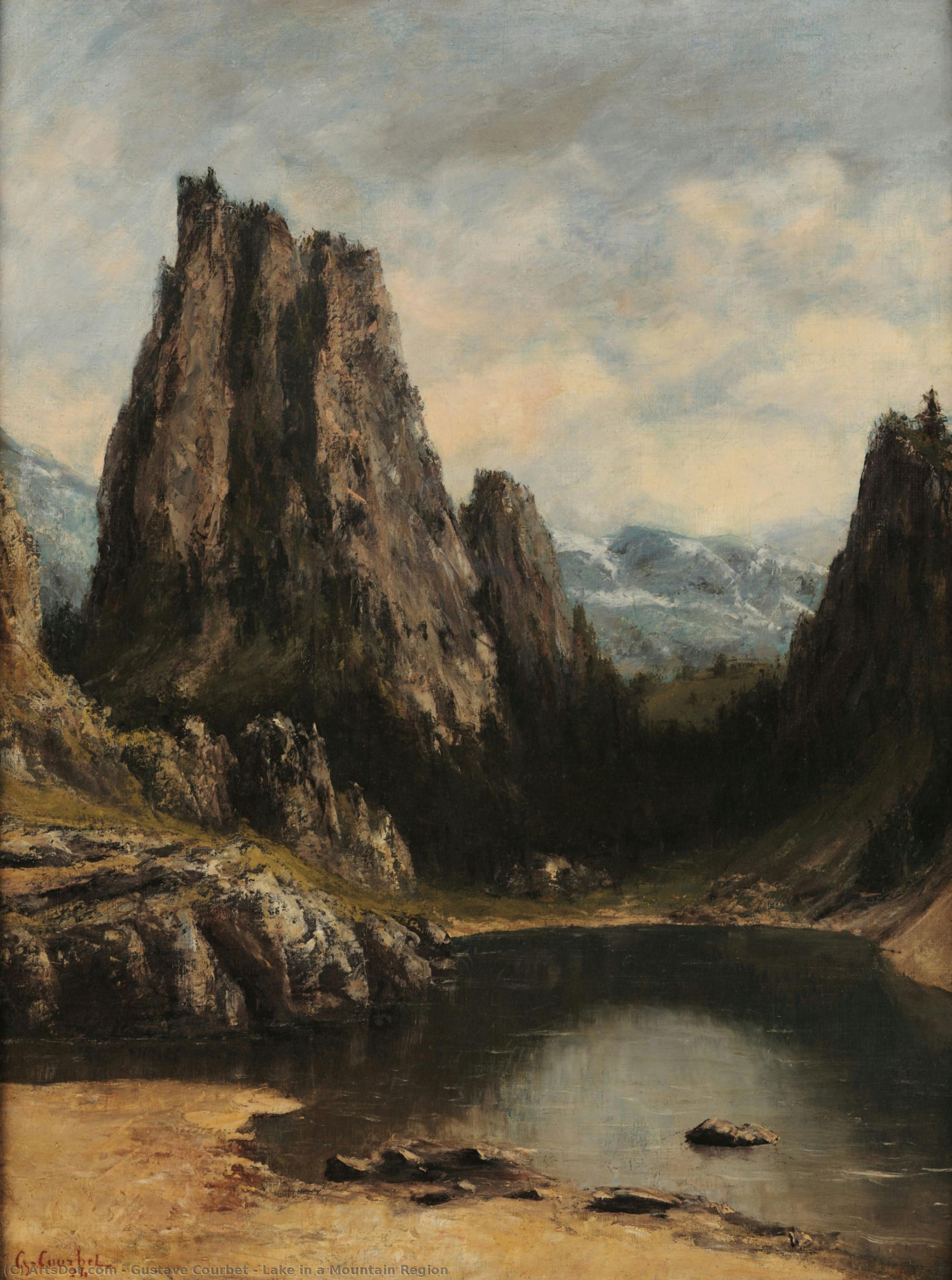Lake In A Mountain Region — Gustave Courbet