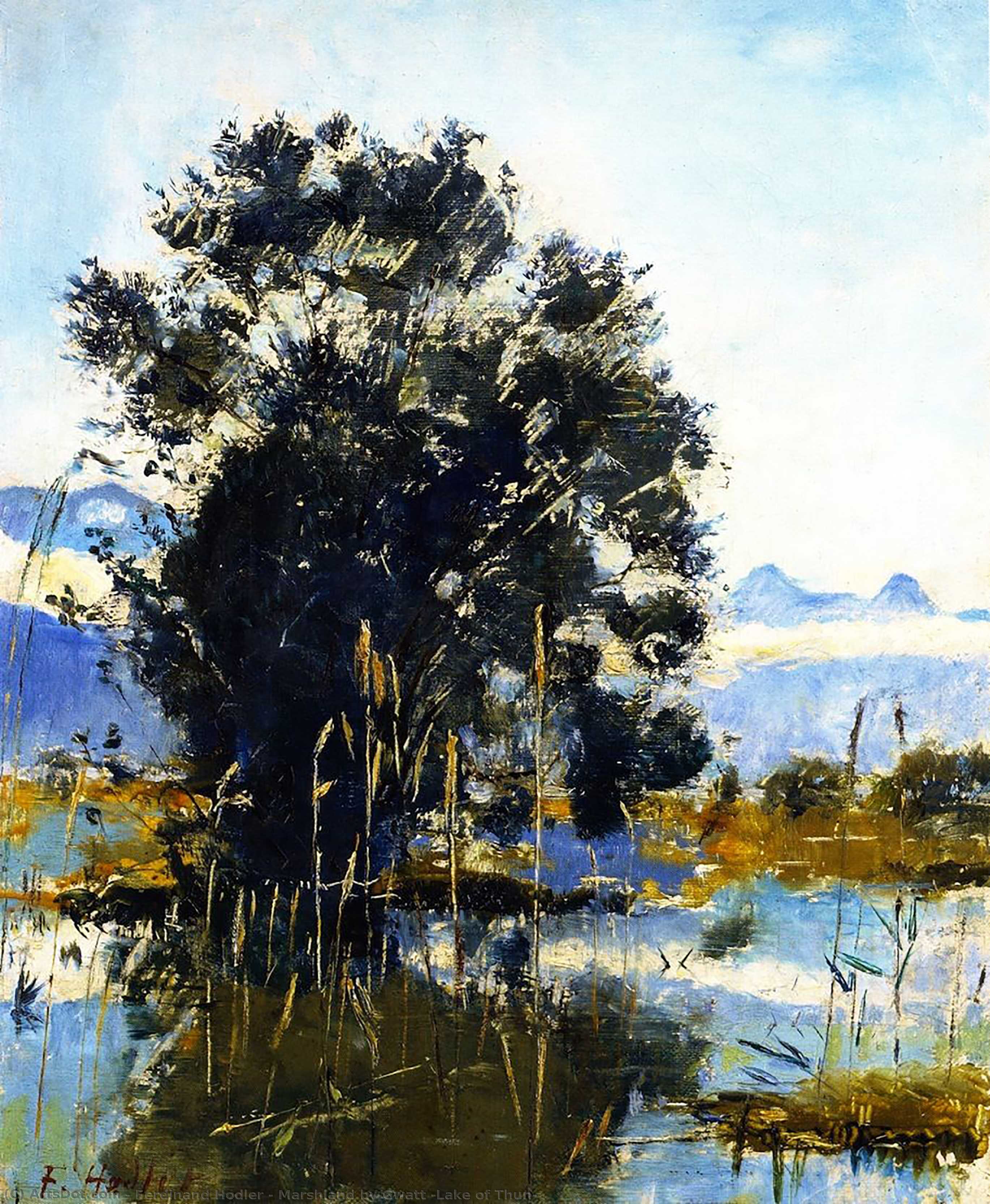 Marshland By Gwatt (lake Of Thun) — Ferdinand Hodler