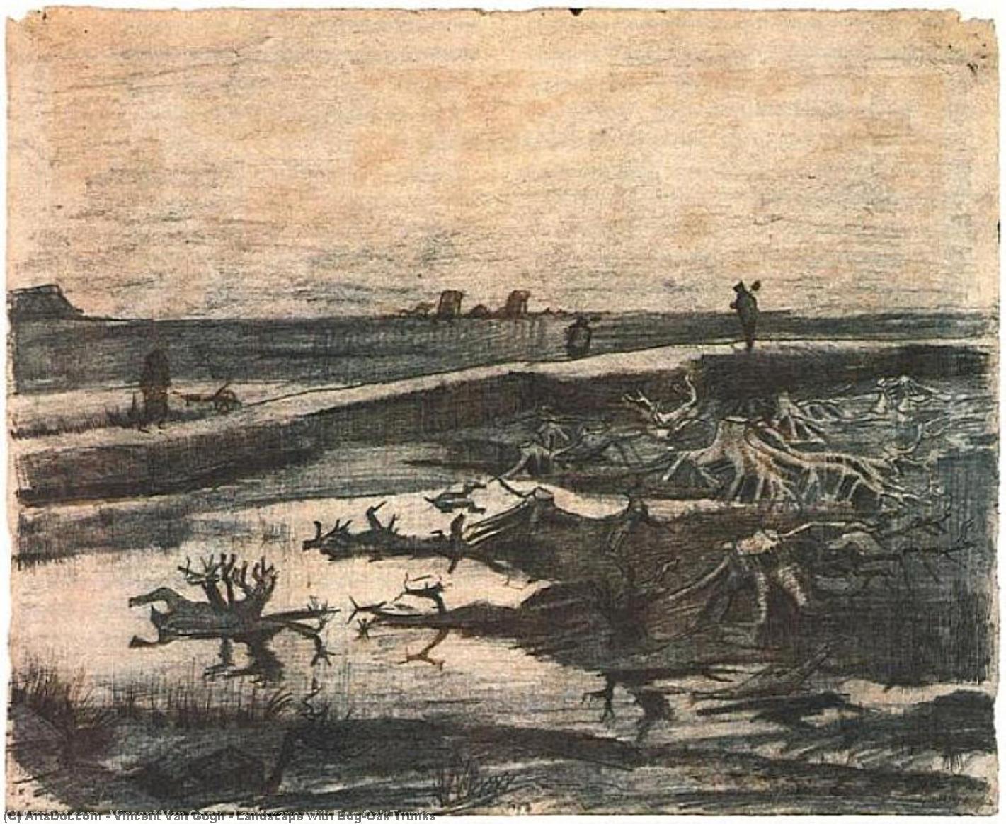 Landscape With Bog-oak Trunks — Vincent Willem Van Gogh