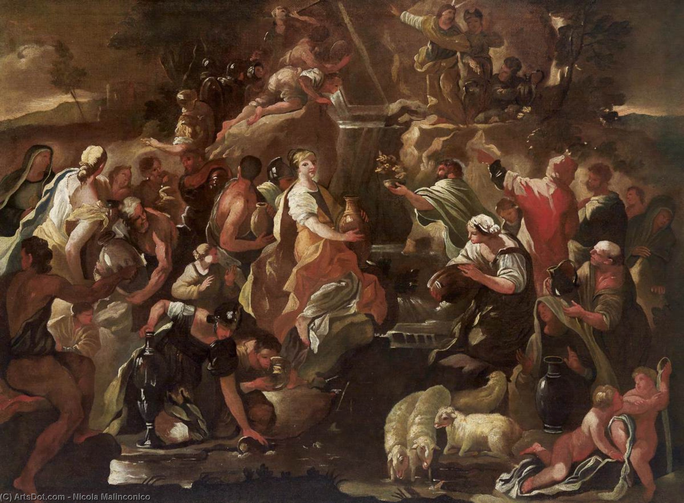 Moses Striking The Rock — Nicola Malinconico