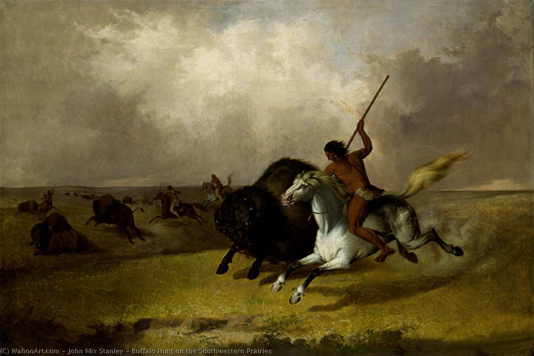 Buffalo Hunt On The Southwestern Prairies — John Mix Stanley