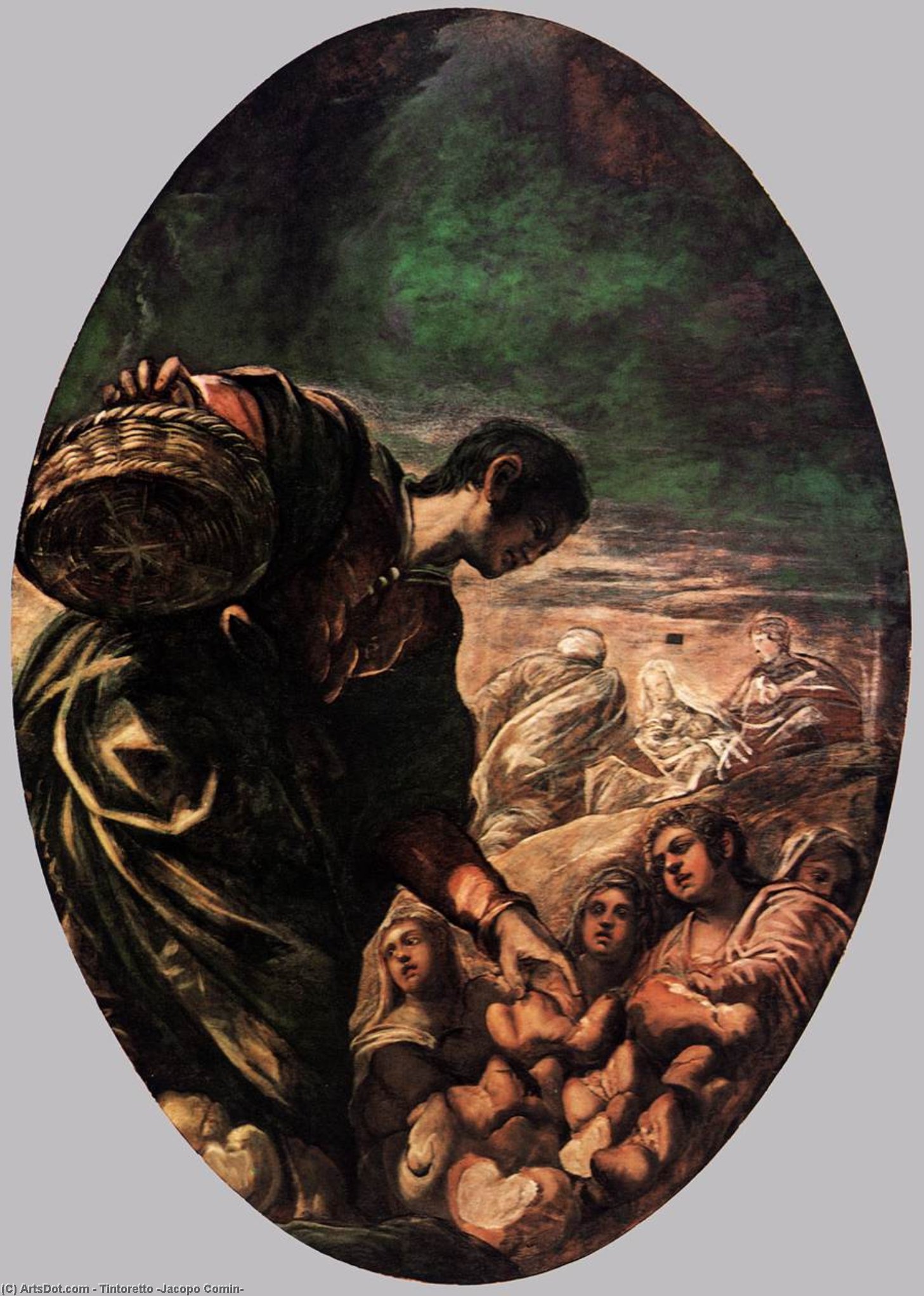 Elisha Multiplies The Bread — Jacopo Tintoretto