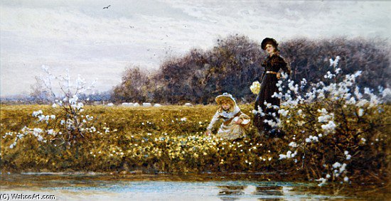 Picking Primroses — Thomas James Lloyd