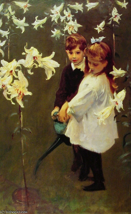 Garden. Study Of The Vickers Children — John Singer Sargent