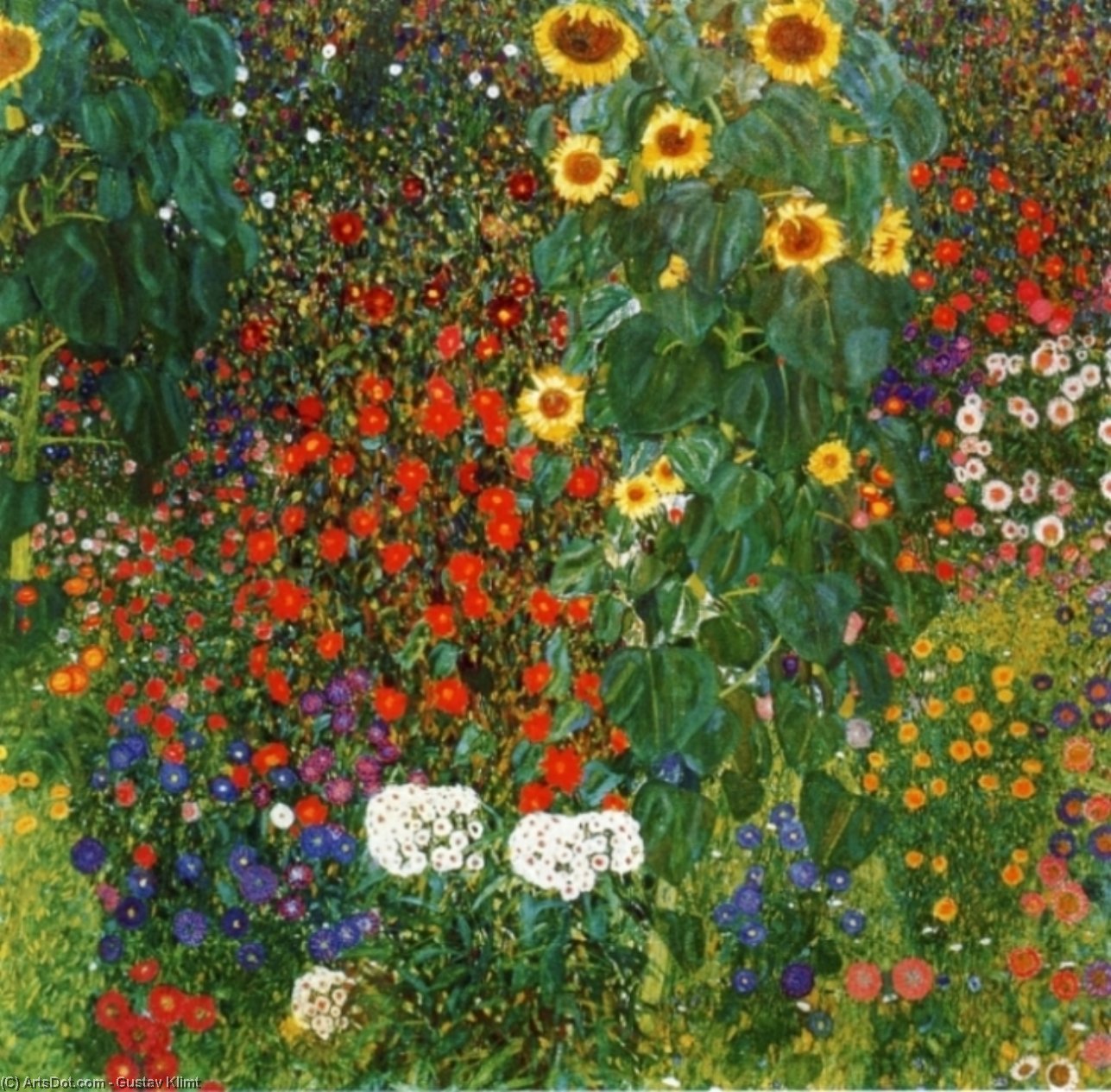 Farm Garden With Sunflowers — Gustav Klimt