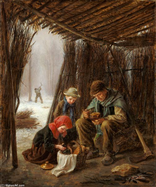 The Woodcutter's Meal — Pierre Edouard Frère