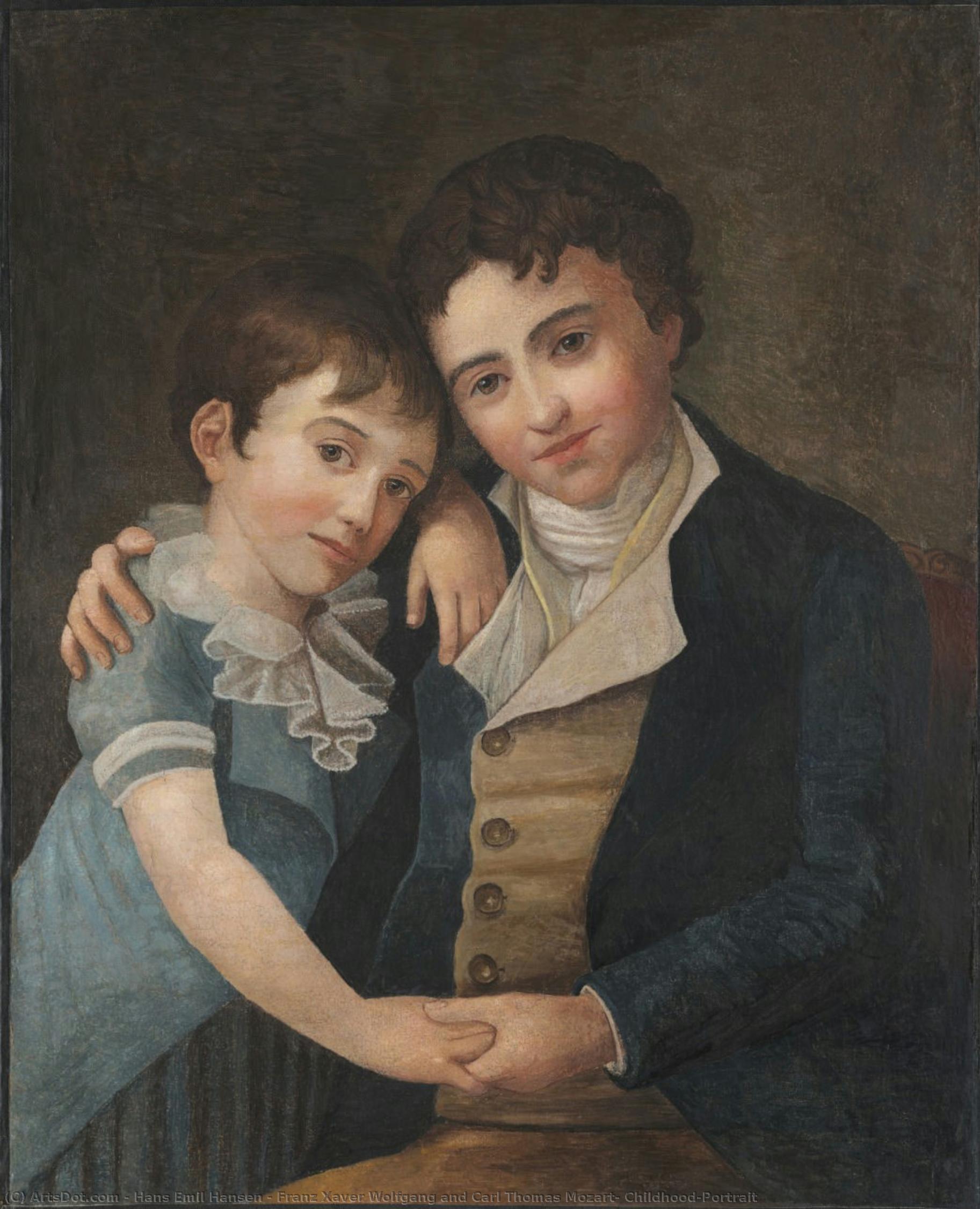 Franz Xaver Wolfgang And Carl Thomas Mozart, Childhood-portrait — Emile Nolde