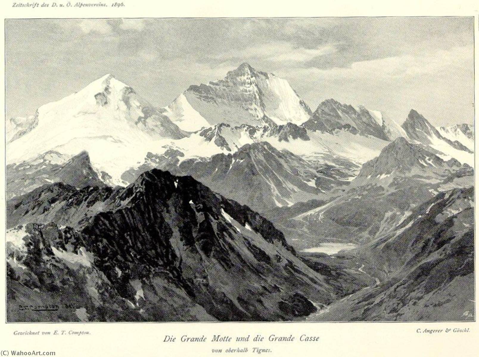 Deutsch Die Grande Motte Und Die Grande Casse Von Oberhalb Tignes — Edward Theodore Compton