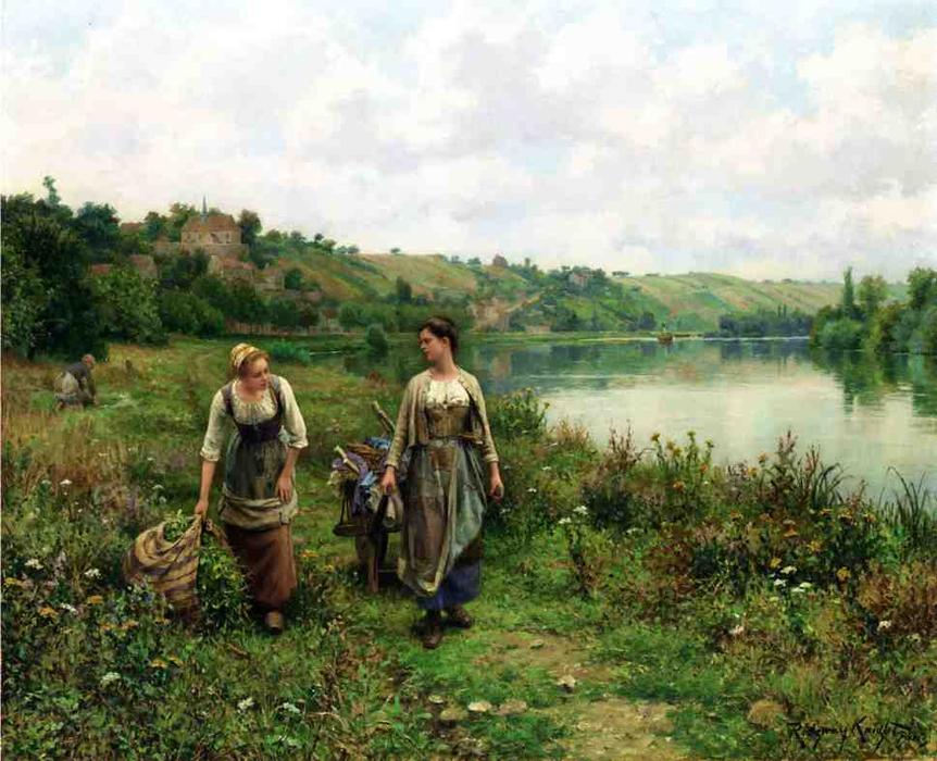 The Seine At Vernon — Daniel Ridgway Knight