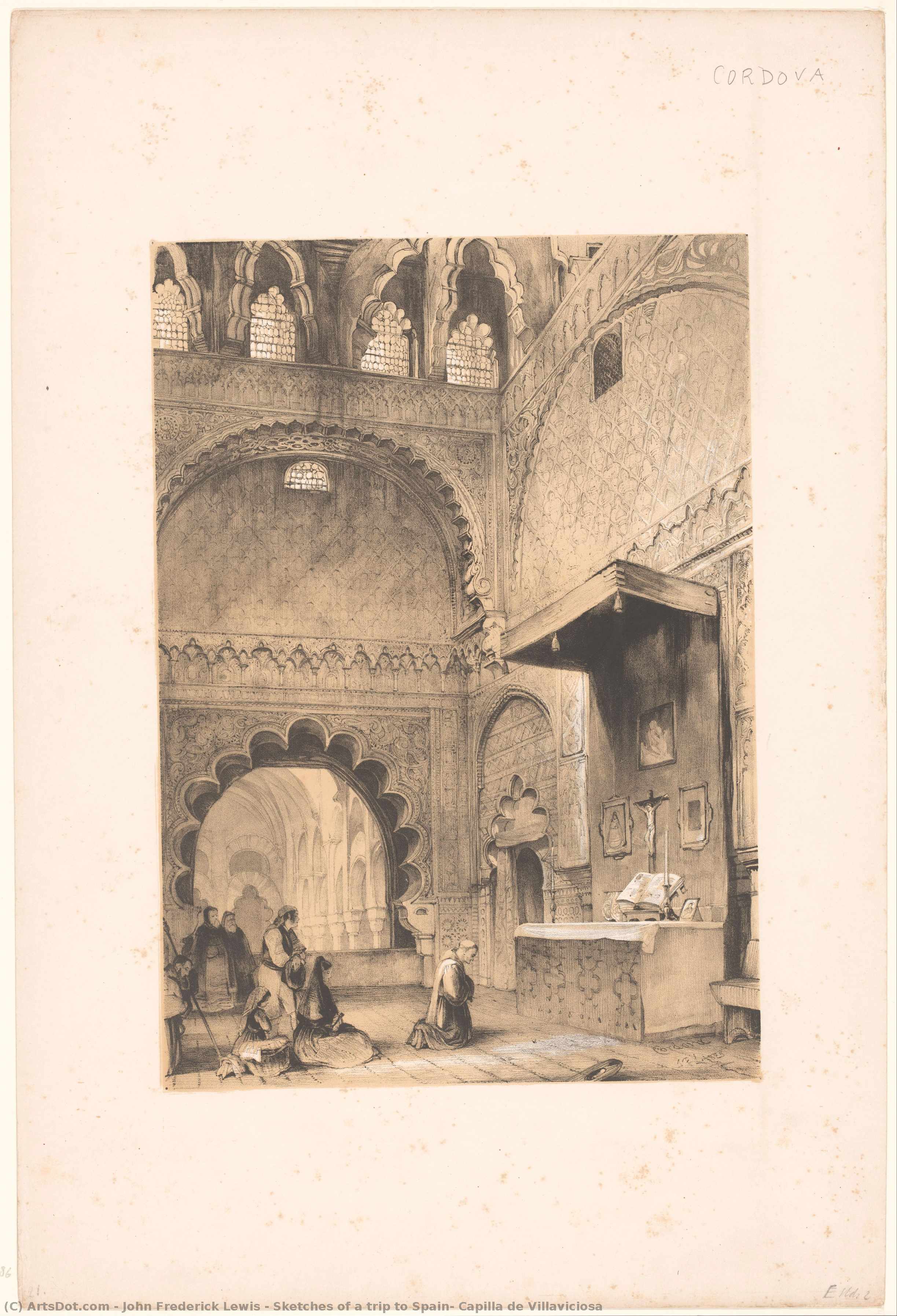 Sketches Of A Trip To Spain: Capilla De Villaviciosa — John Frederick Lewis