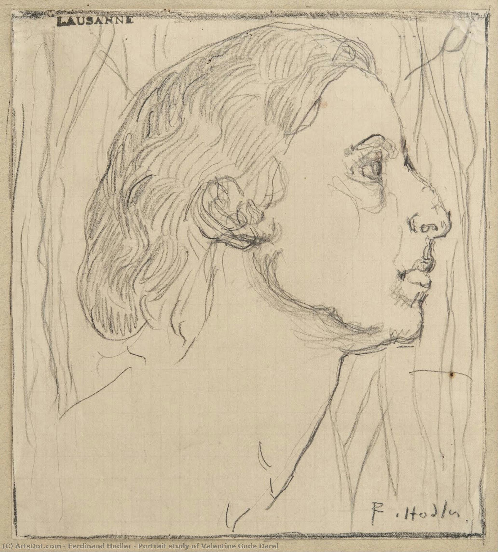 Portrait Study Of Valentine Gode Darel — Ferdinand Hodler