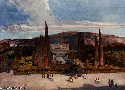 The Square In Front Of The King's Palace At Athens — John Fulleylove