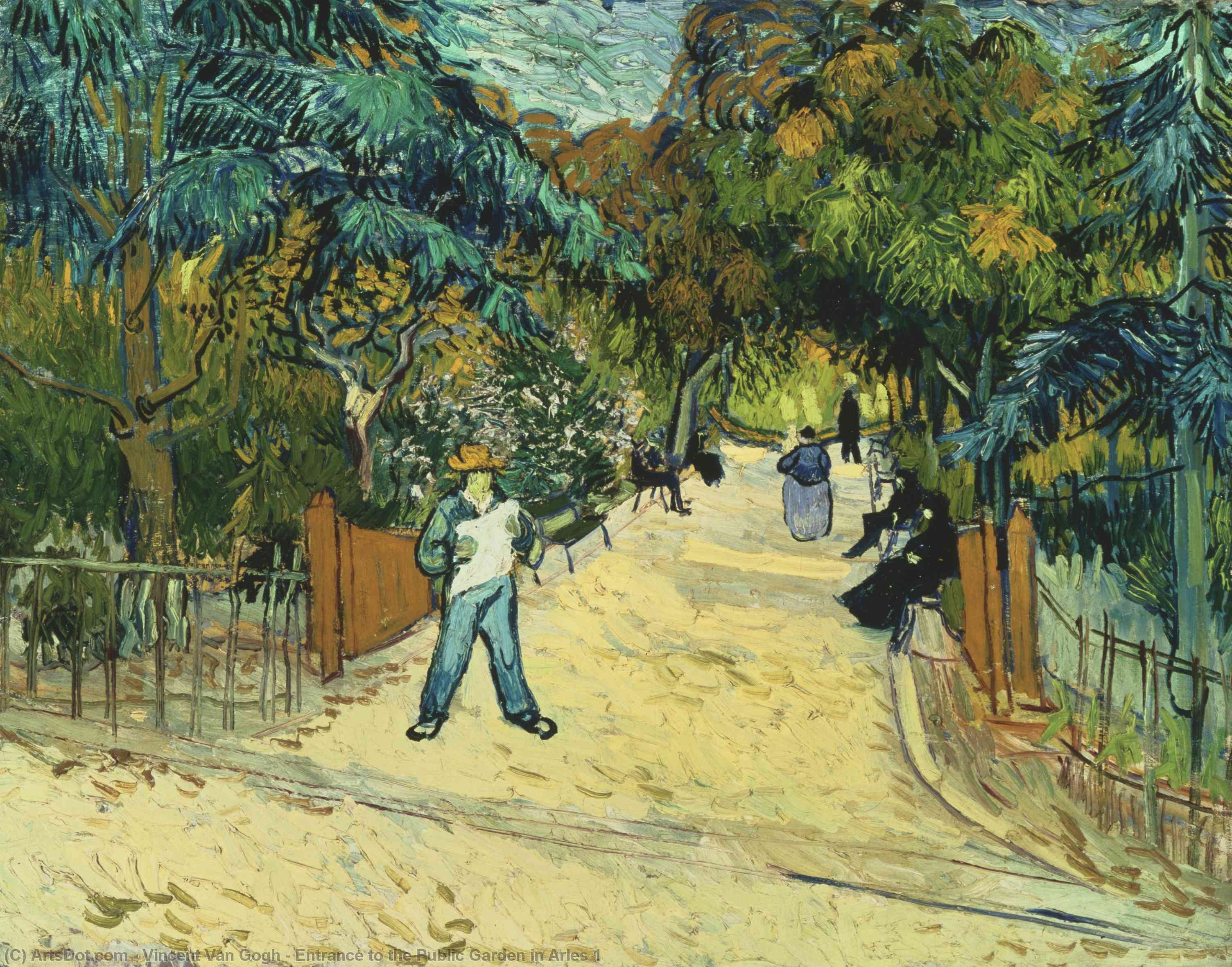 Entrance To The Public Garden In Arles 1 — Vincent Willem Van Gogh