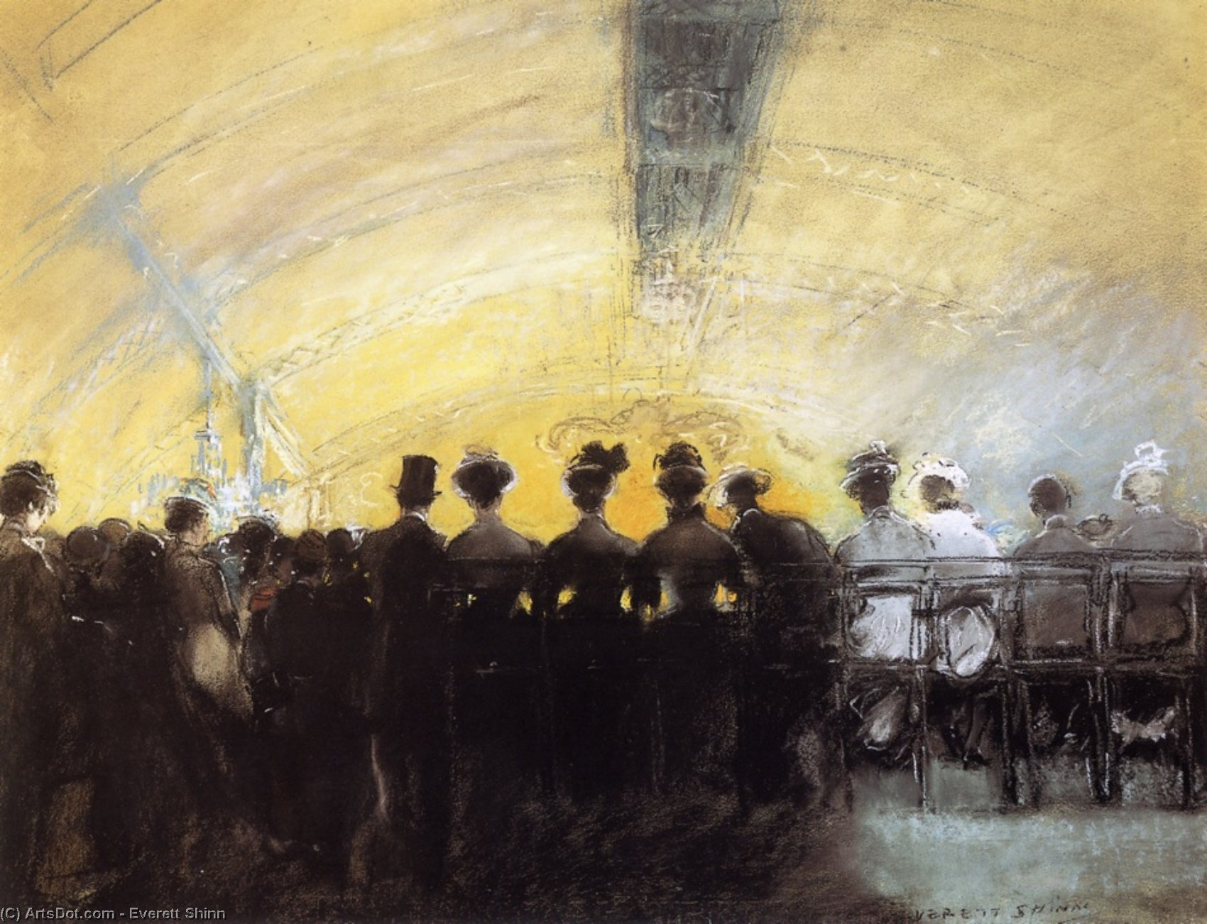 Back Row, Follies Bergere — Everett Shinn