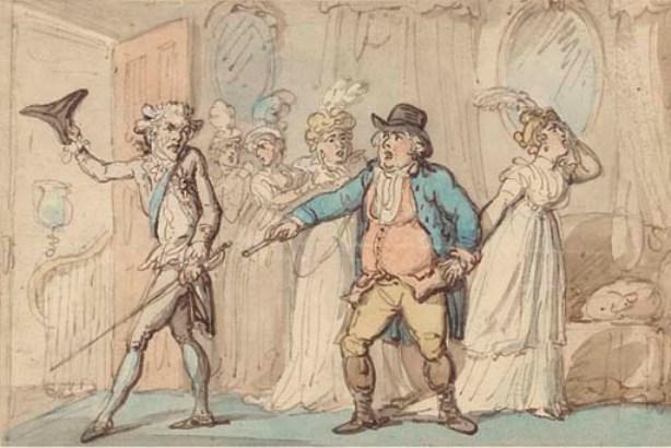 Lord Tellaman Being Rudely Dismissed By Squire Western — Thomas Rowlandson