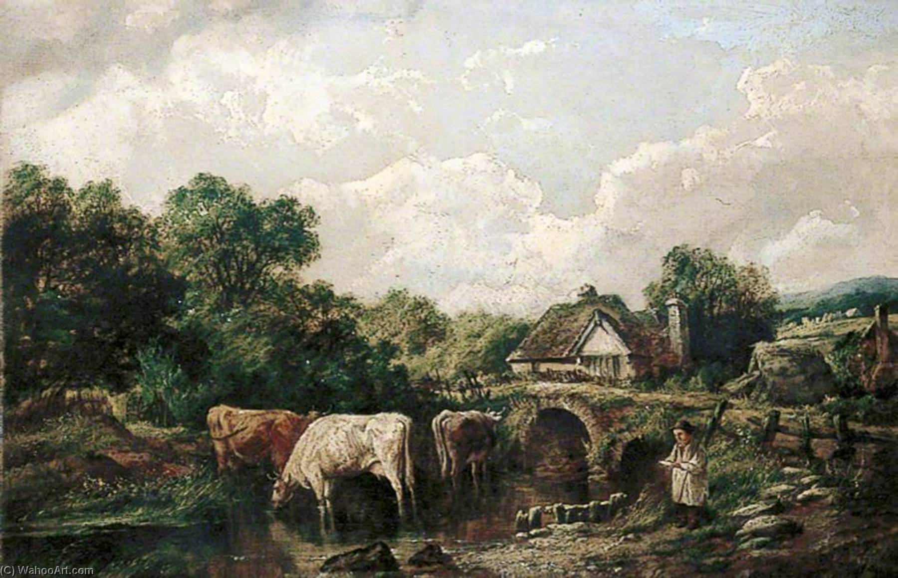 Pastoral Scene, Redhill, Northamptonshire — John James Wilson Ii