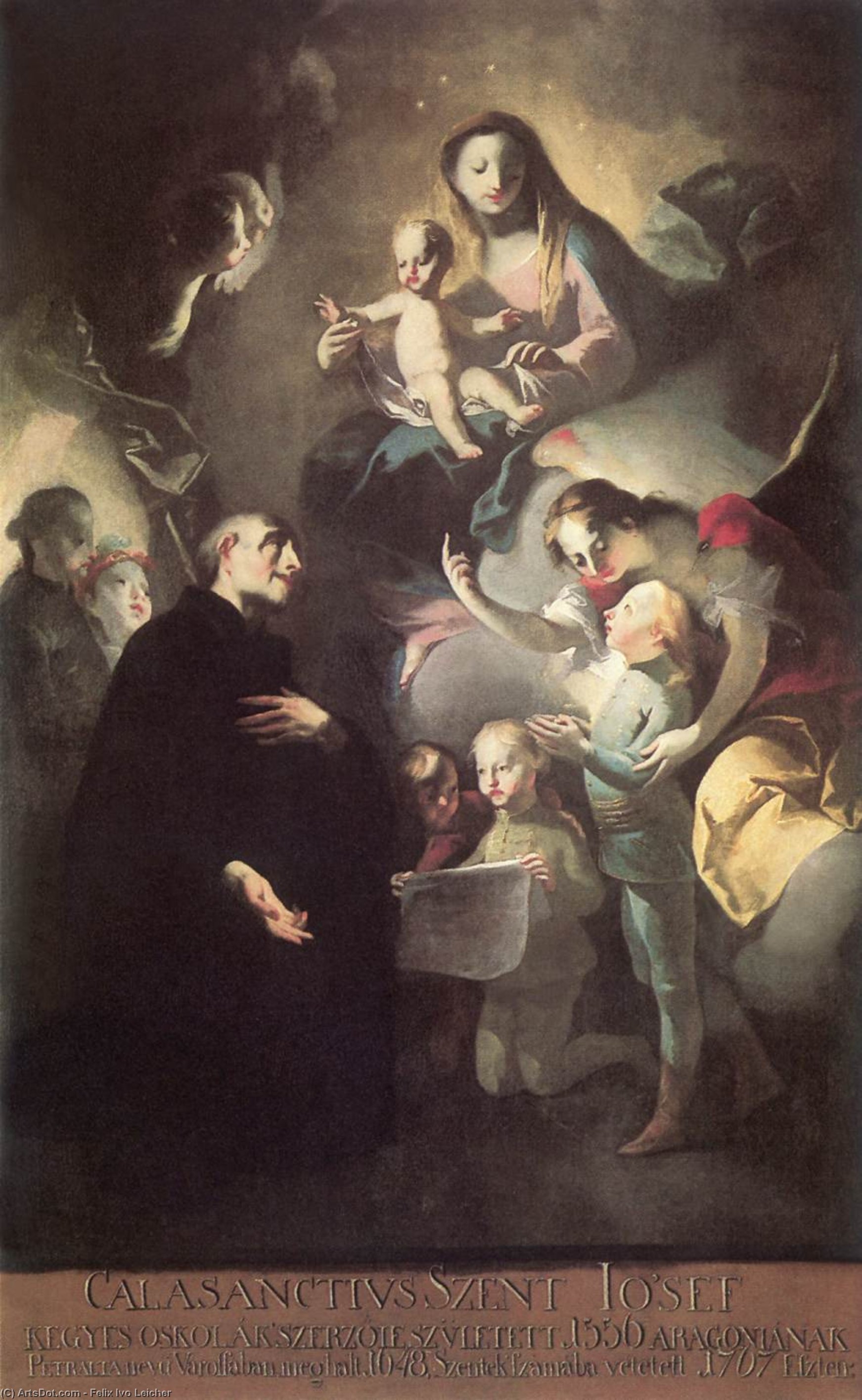 Saint Joseph Calasantius Before The Virgin — Felix Ivo Leicher