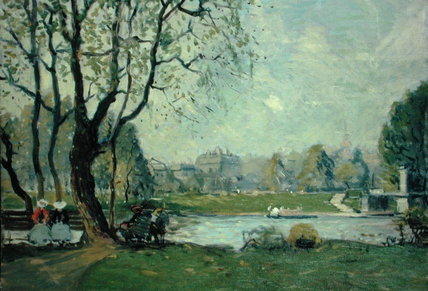 The Boston Public Garden In Spring — Arthur Clifton Goodwin