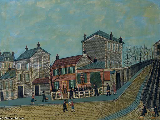 Paris Montmartre, Cabaret Lapin Agile — Louis Vivin