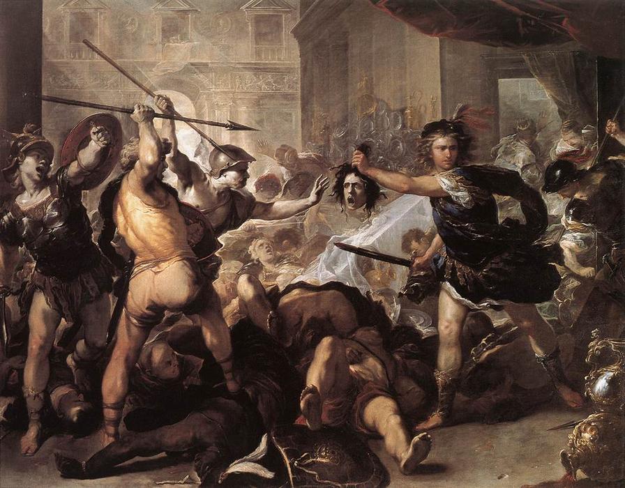 Perseus Fighting Phineus And His Companions — Luca Giordano