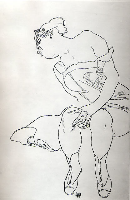 Seated Woman In Corset And Boots — Egon Schiele