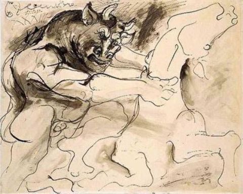Minotaur And Horse 1 — Pablo Picasso