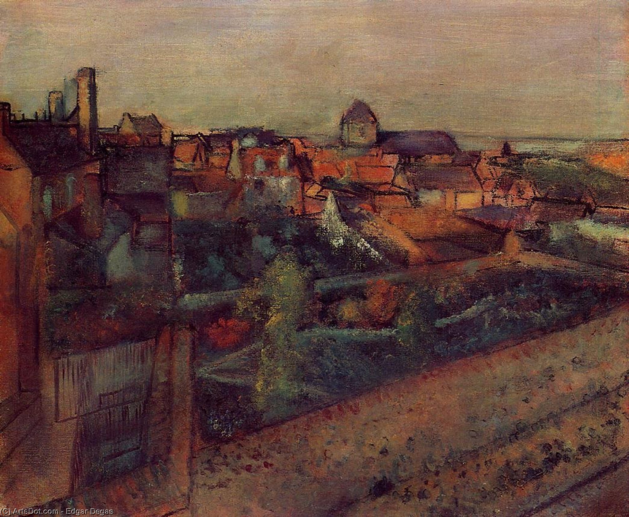 View Of Saint-valery-sur-somme — Edgar Degas