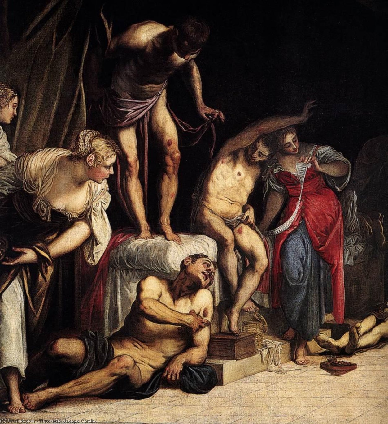St Roch In The Hospital (detail) — Jacopo Tintoretto