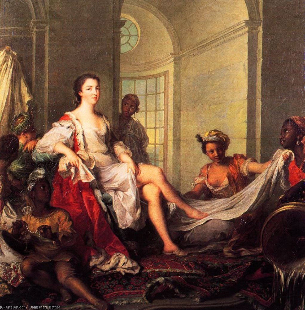 Mademoiselle De Clermont At Her Bath — Marc Nattier