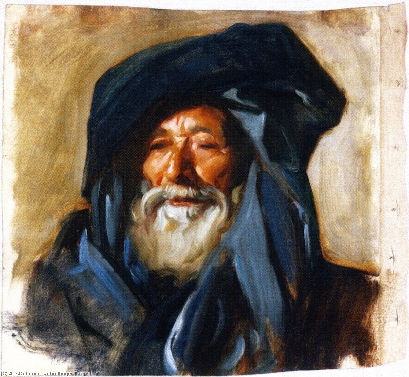 Old Man With A Dark Mantle — John Singer Sargent
