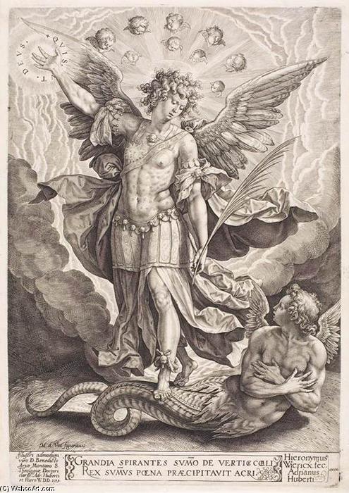 St Michael Slaying The Dragon — Hieronymus Wierix
