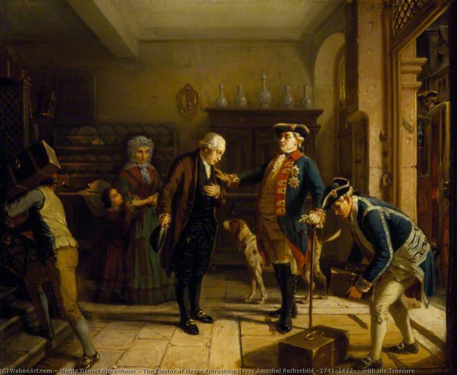 The Elector Of Hesse Entrusting Mayer Amschel Rothschild (1743–1812), With His Treasure — Moritz Daniel Oppenheim