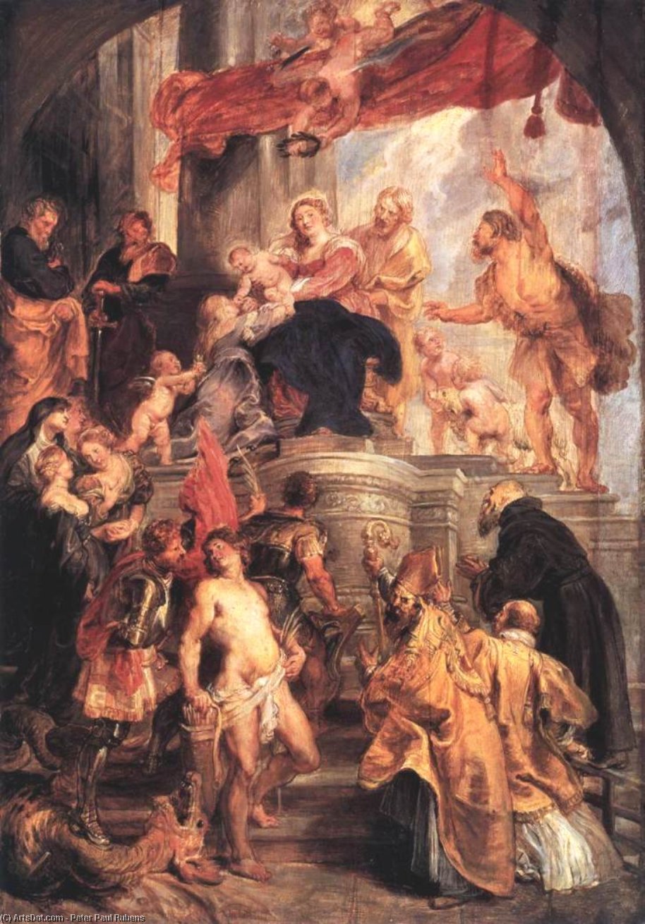 Virgin And Child Enthroned With Saints — Peter Paul Rubens